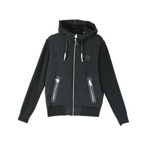 NEW, MACKAGE Andrew Hybrid Down Hooded Jacket in Black Sz M #DC583